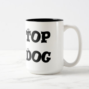 Bicolor Taza de café del perro superior