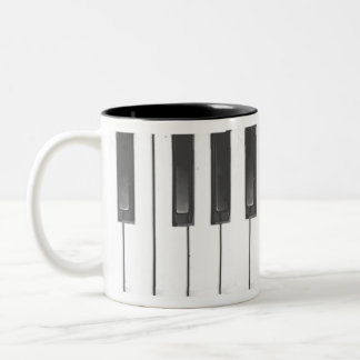 Bicolor Taza de café del piano