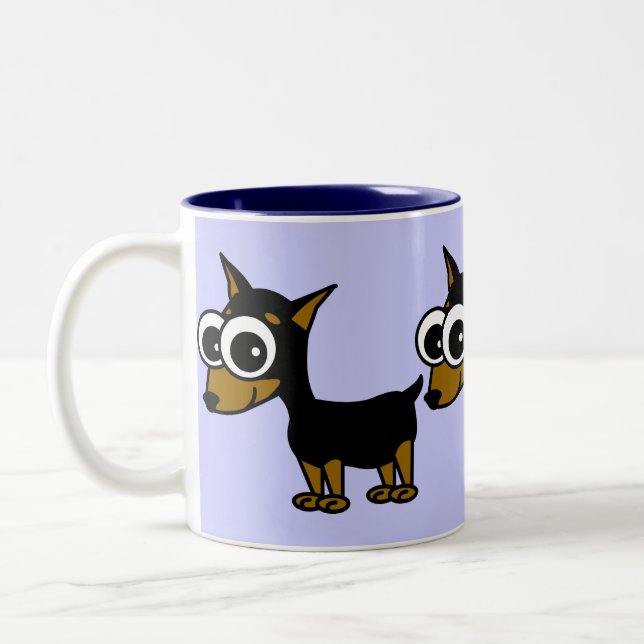Bicolor Taza de café del Pinscher miniatura (Izquierda)