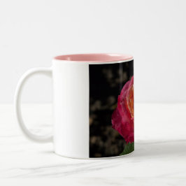Bicolor Taza de café del rosa púrpura y amarillo