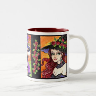 Bicolor Taza de café del té de la bruja de Ana Howard