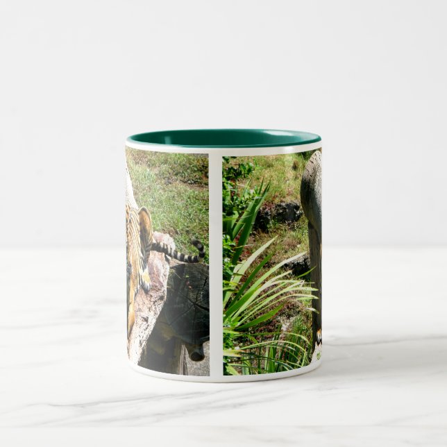 Bicolor Taza de café del tigre (Centro)