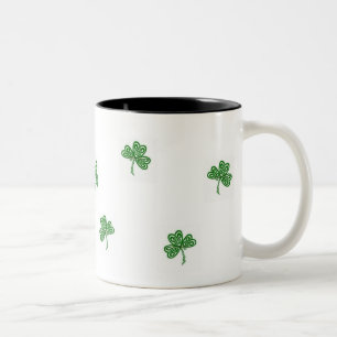 Bicolor Taza de café del trébol
