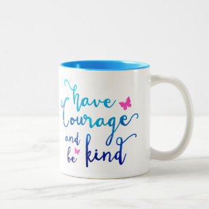 Bicolor Taza de café del valor y de la amabilidad