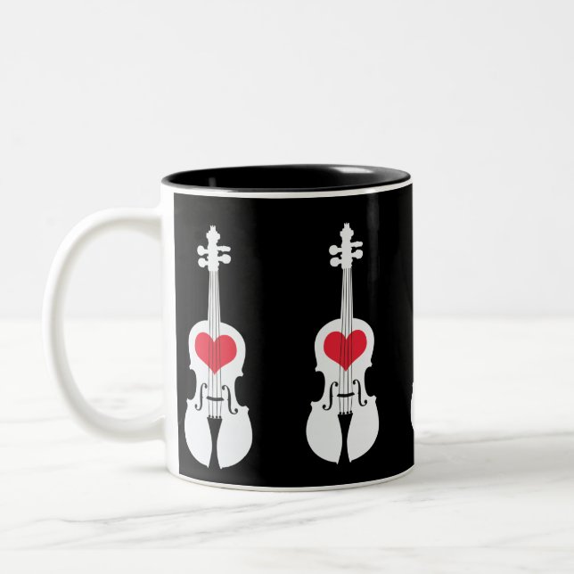 Bicolor Taza de café del violín (Izquierda)