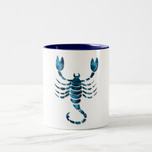 Bicolor Taza de café del zodiaco del escorpión