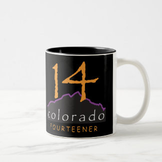 Bicolor Taza de café distintiva 14er