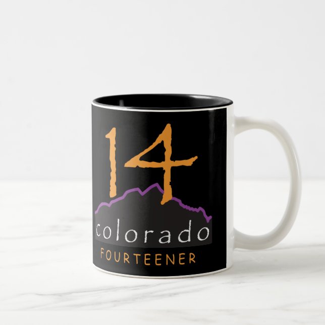 Bicolor Taza de café distintiva 14er (Derecha)