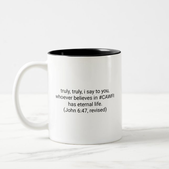 Bicolor Taza de café divertida e inspiradora (Izquierda)
