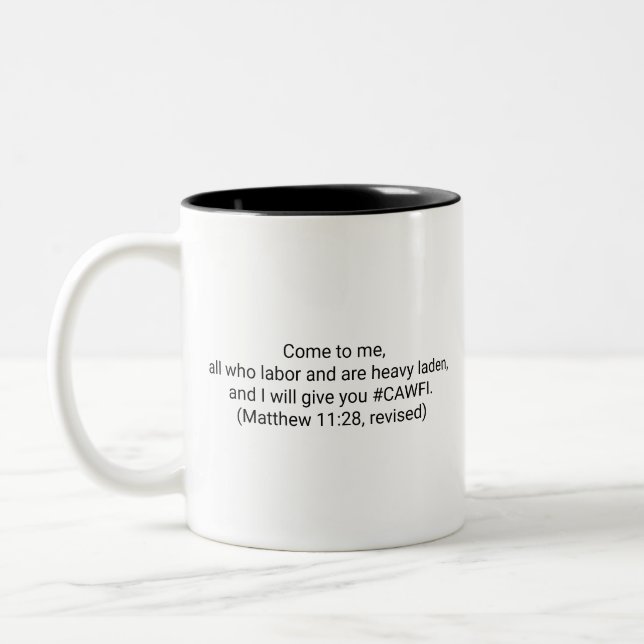 Bicolor Taza de café divertida e inspiradora (Izquierda)