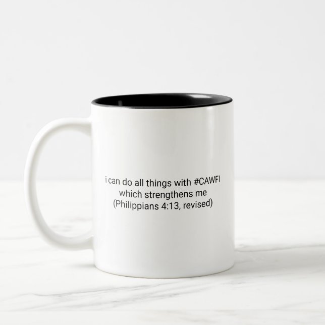 Bicolor Taza de café divertida e inspiradora (Izquierda)