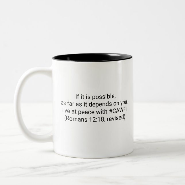 Bicolor Taza de café divertida e inspiradora (Izquierda)