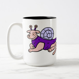 Bicolor Taza de café divertida para amantes de los perros