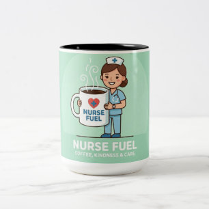 Bicolor Taza de café divertida para enfermera – Regalo par