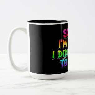 Bicolor Taza de café divertida para introvertidos Lo sient
