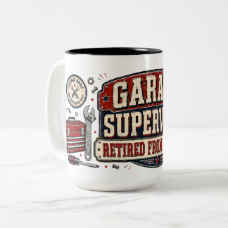 Bicolor Taza De Café Divertida Para Supervisor De Garaje P