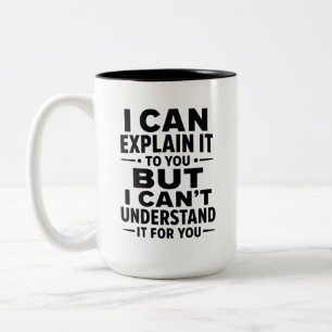 Bicolor Taza De Café Divertida Y Sarcástica 'Puedo Explica