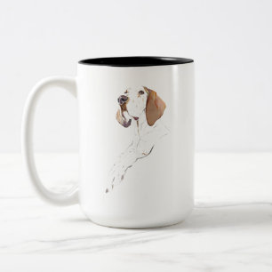 Bicolor Taza de café English Pointer – Mamá Perro