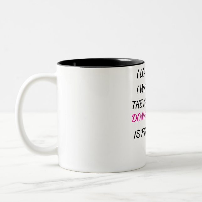 Bicolor Taza de café Es presidente Trump (Izquierda)