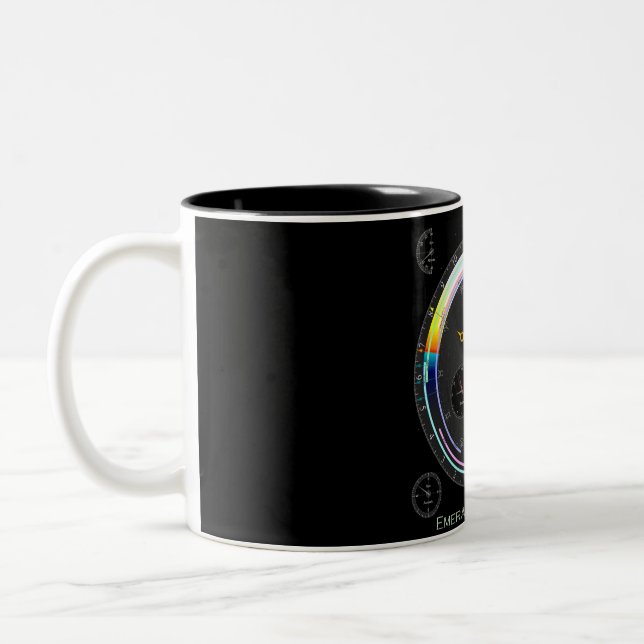 Bicolor Taza de café esmeralda del observatorio (Izquierda)