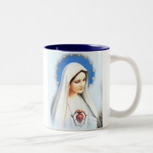 Bicolor Taza de Café Fátima, grande