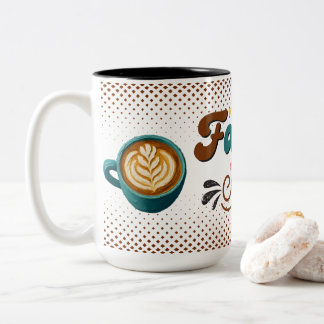 Bicolor Taza de café Fauget | Regalo de café para amantes