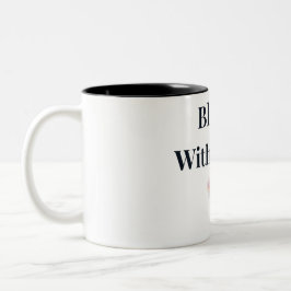 Bicolor Taza De Café Floral Bloom With Grace