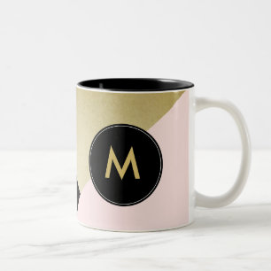 Bicolor Taza de café geométrica elegante del modelo - ta