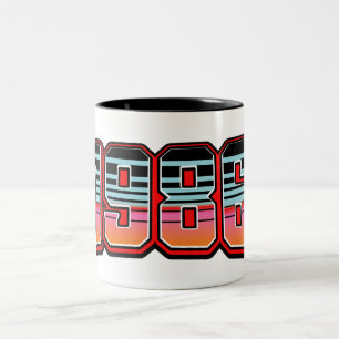 Bicolor Taza de café gigante de 1986