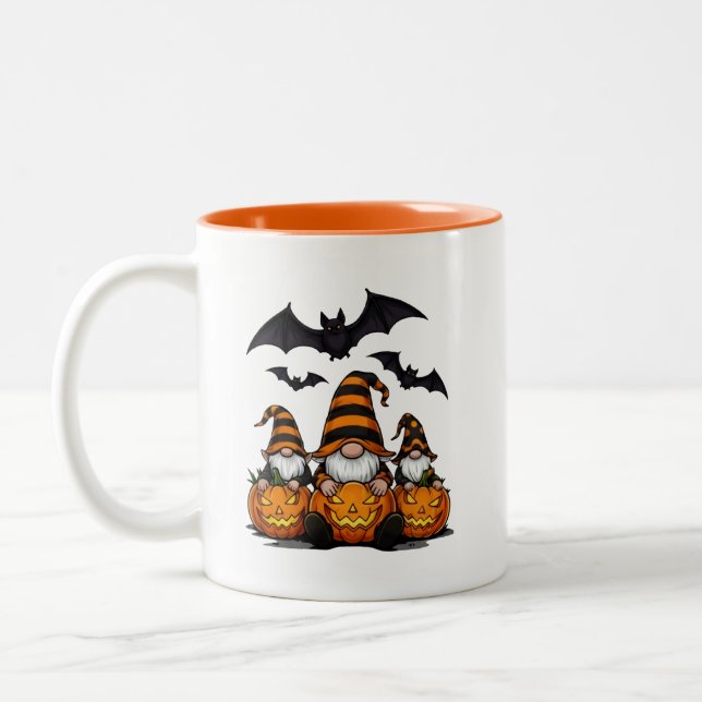 Bicolor Taza de café Gnome de Halloween (Izquierda)