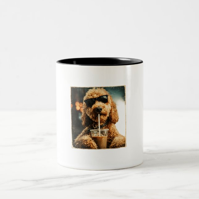 Bicolor Taza de café Goldendoodle (Centro)