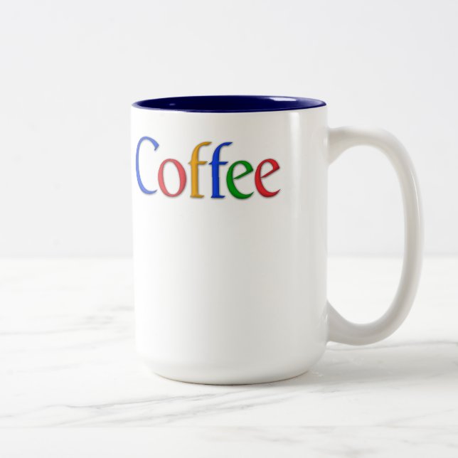 Bicolor taza de café "google" (Derecha)