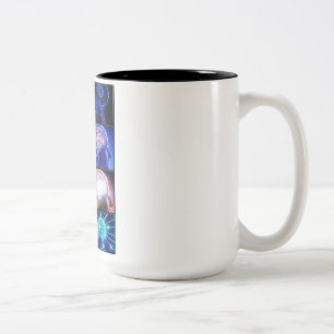 Bicolor Taza de café grande con meme personalizado TRVMP