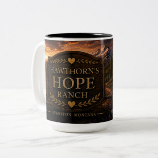 Bicolor Taza de café Hawthorn's Hope Ranch