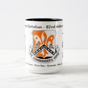 Bicolor Taza de café histórica del 82º Batallón de Señales