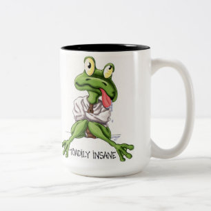 Bicolor Taza de café insana de Toadily