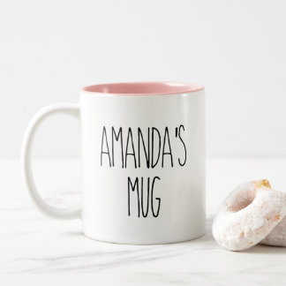 Bicolor Taza de café inspirada en RAE DUNN de Amanda