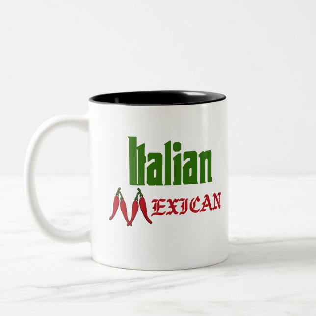 Bicolor Taza de café italo-mexicana (Izquierda)