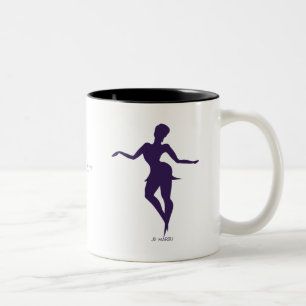 Bicolor Taza de café JP MAROU Bailando toda la noche