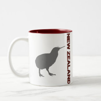 Bicolor Taza de café Kiwi Rojo de Nueva Zelanda