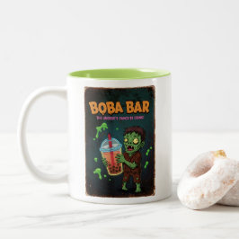 Bicolor Taza de café - ¡La bebida favorita de los no muert