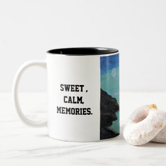 Bicolor taza de café linda, comienza tu día con dulces rec