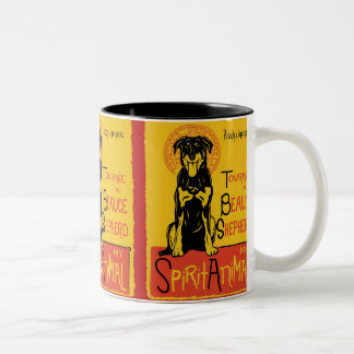 Bicolor Taza de café linda del perro de Beauceron