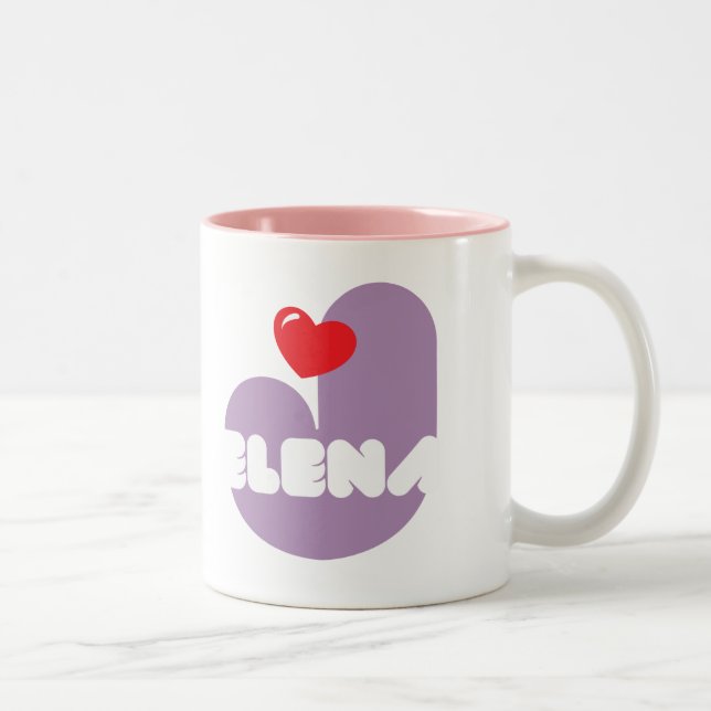 Bicolor Taza de café Loves Jelena (Derecha)