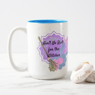Bicolor Taza de café mágica de las brujas del Dos-Tono e