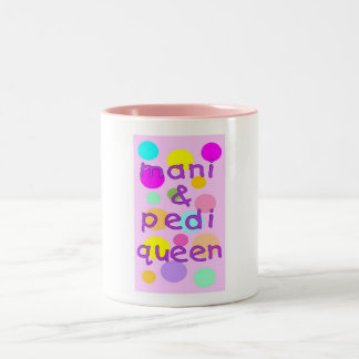 BICOLOR TAZA DE CAFÉ - MANI Y REINA DE PEDI