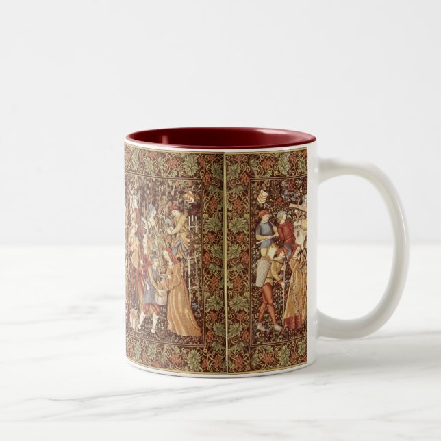 Bicolor Taza de café medieval de la tapicería (Derecha)