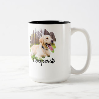 Bicolor Taza de café minimalista Grunge – Diseño moderno y