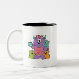 Bicolor Taza de café Monster Mommy Mom Fuel