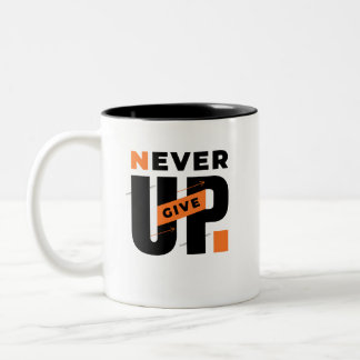 Bicolor Taza De Café Motivacional Nunca Te Rindas Para Soñ